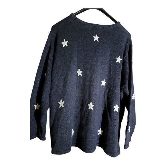 Vintage- Quacker Factory Patriotic Christmas Snowman Festive Knit Cardigan Sz 3X - Picture 3 of 13